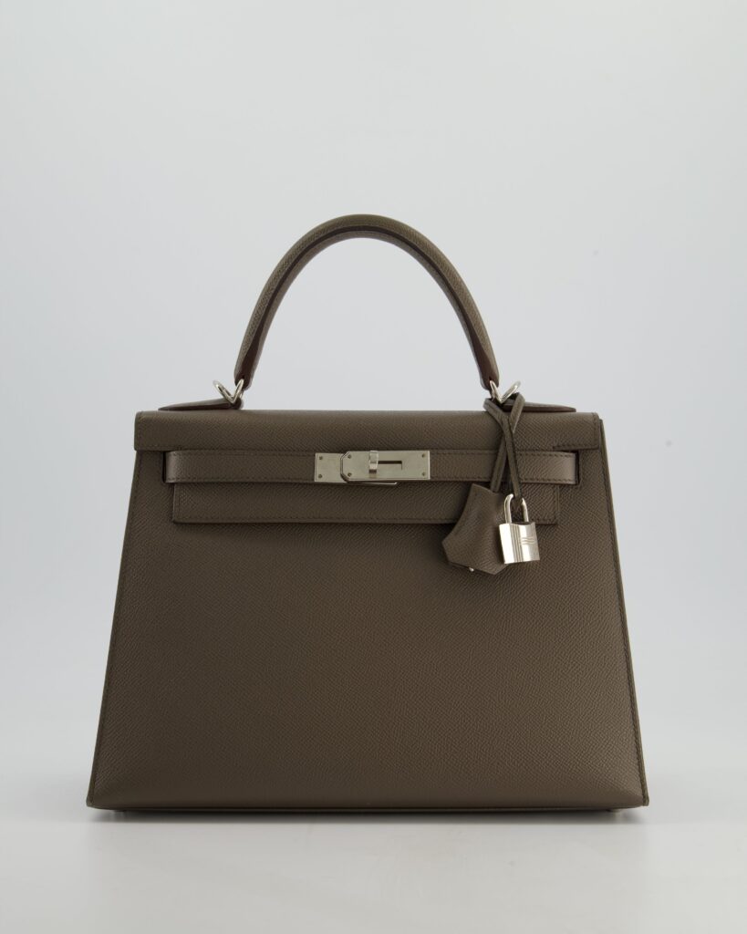 Hermes HSS Kelly 28 Sellier Bag in Gris Etain Epsom Leather with Palladium Hardware - Product Image 2