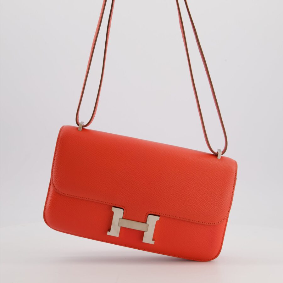Hermes Constance Elan Bag in Rose Jaipur Epsom Leather with Palladium Hardware | Studio Nafay