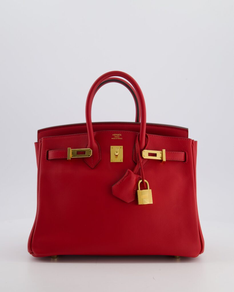 Hermes Birkin 25 Retourne Bag in Rouge Grenat Swift Leather with Gold Hardware - Product Image 2
