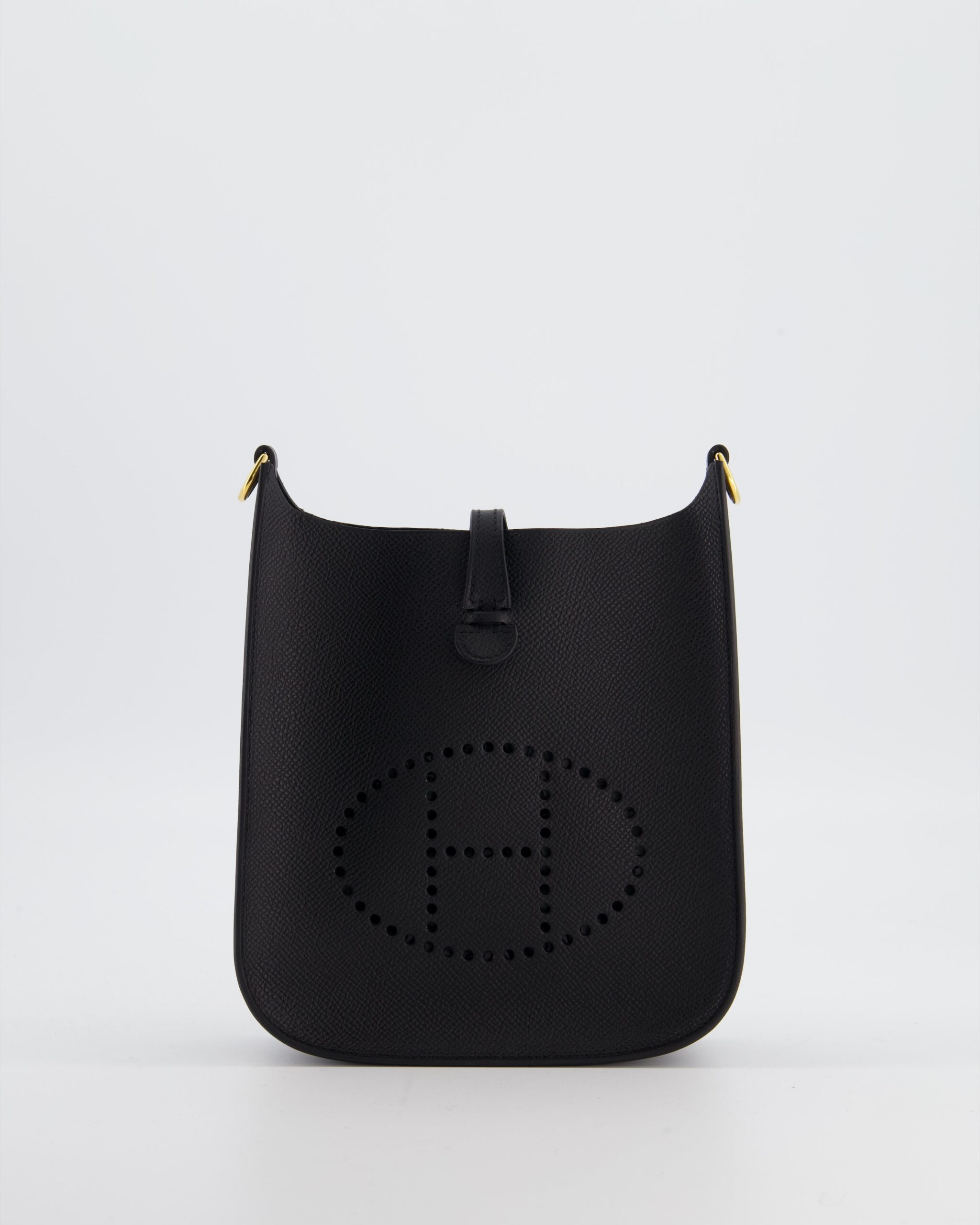 Hermes Black Mini Evelyne Sellier Bag in Epsom Leather with Gold Hardware