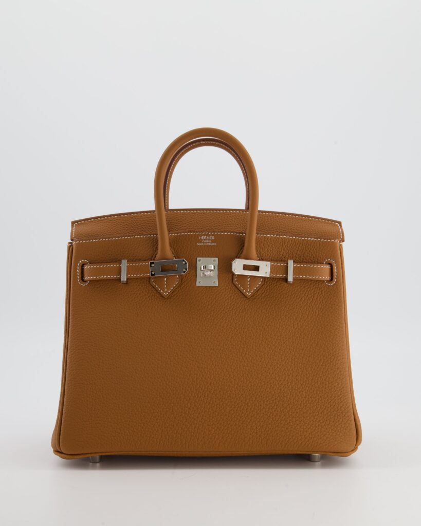 *HOT* Hermes Birkin 25 Retourne Bag in Gold Togo Leather with Palladium Hardware - Product Image 2