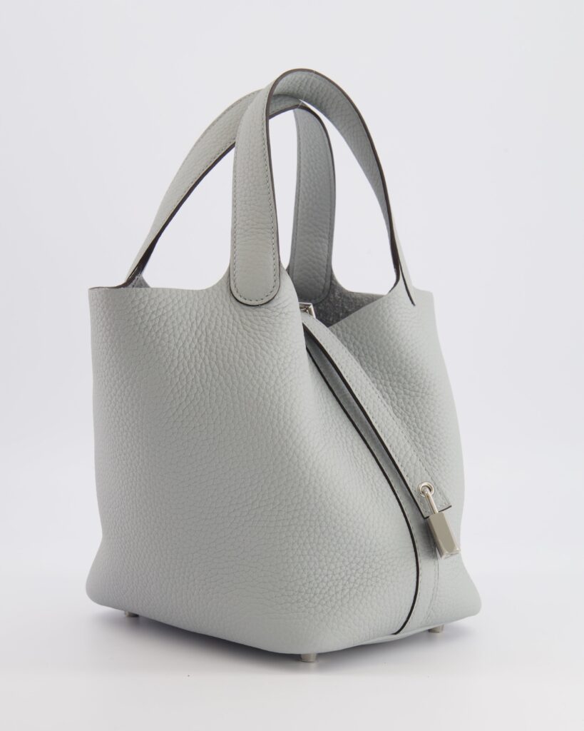 *HOT* Hermes Picotin Lock Bag 18cm in Bleu Glacier Clemence Leather with Palladium Hardware - Product Image 2