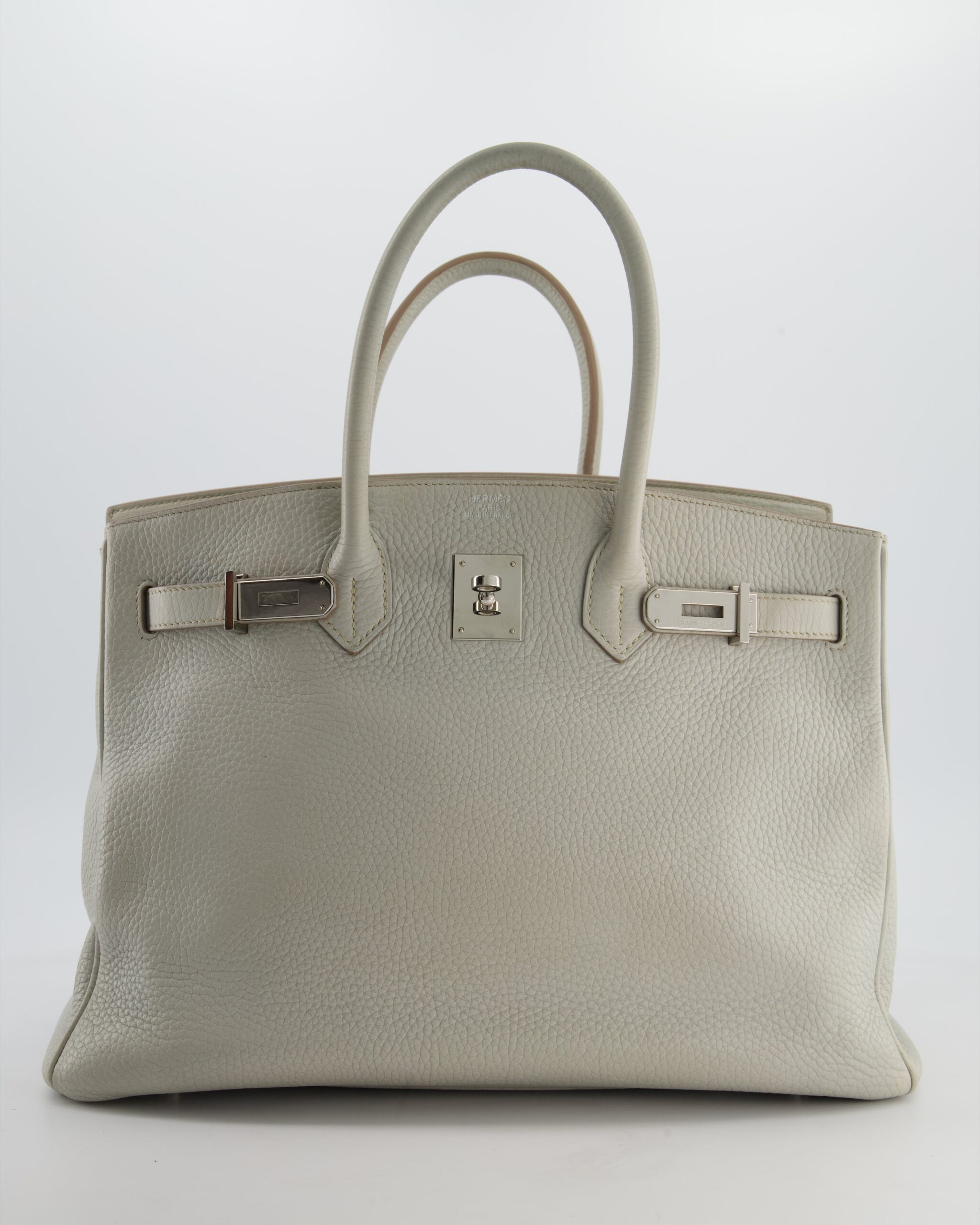 Hermes Birkin 35 Retourne Bag in Gris Perle Togo Leather with Palladium Hardware