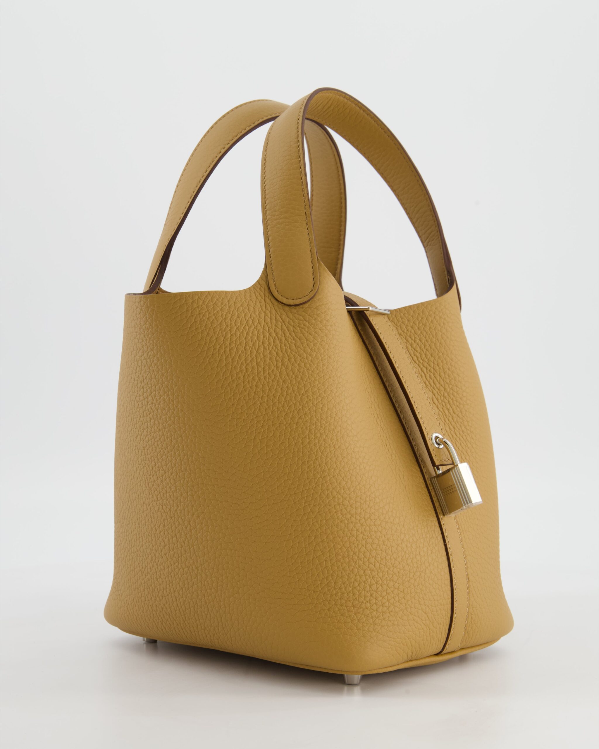 Hermes Picotin Lock 18 Bag in Biscuit Clemence Leather with Palladium Hardware
