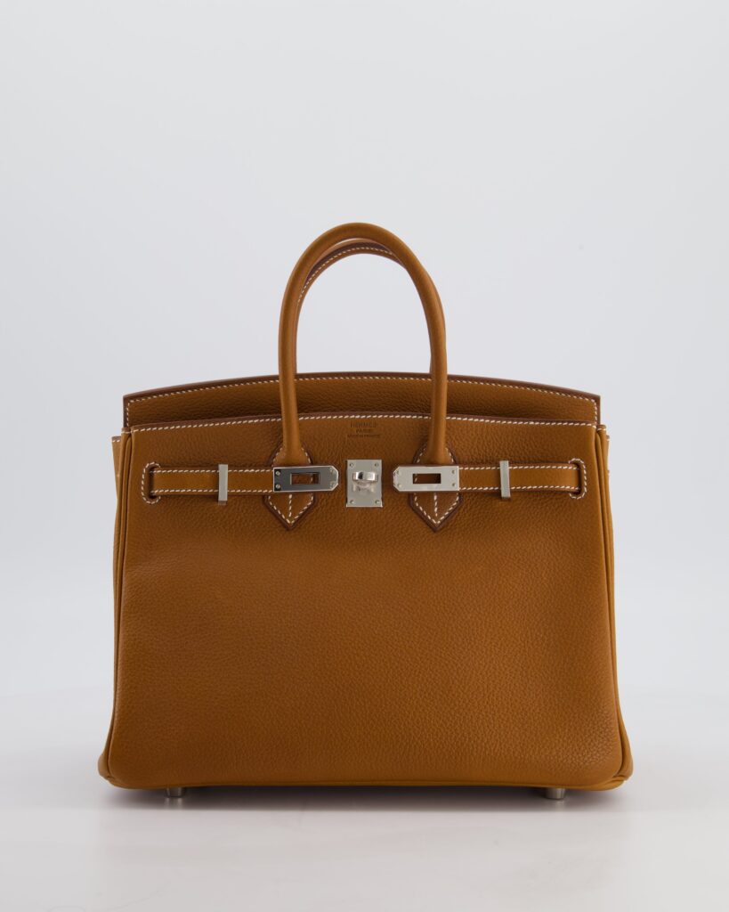 *RARE* Hermes Birkin 25 Retourne Bag in Fauve Barenia Faubourg Leather with Palladium Hardware - Product Image 2