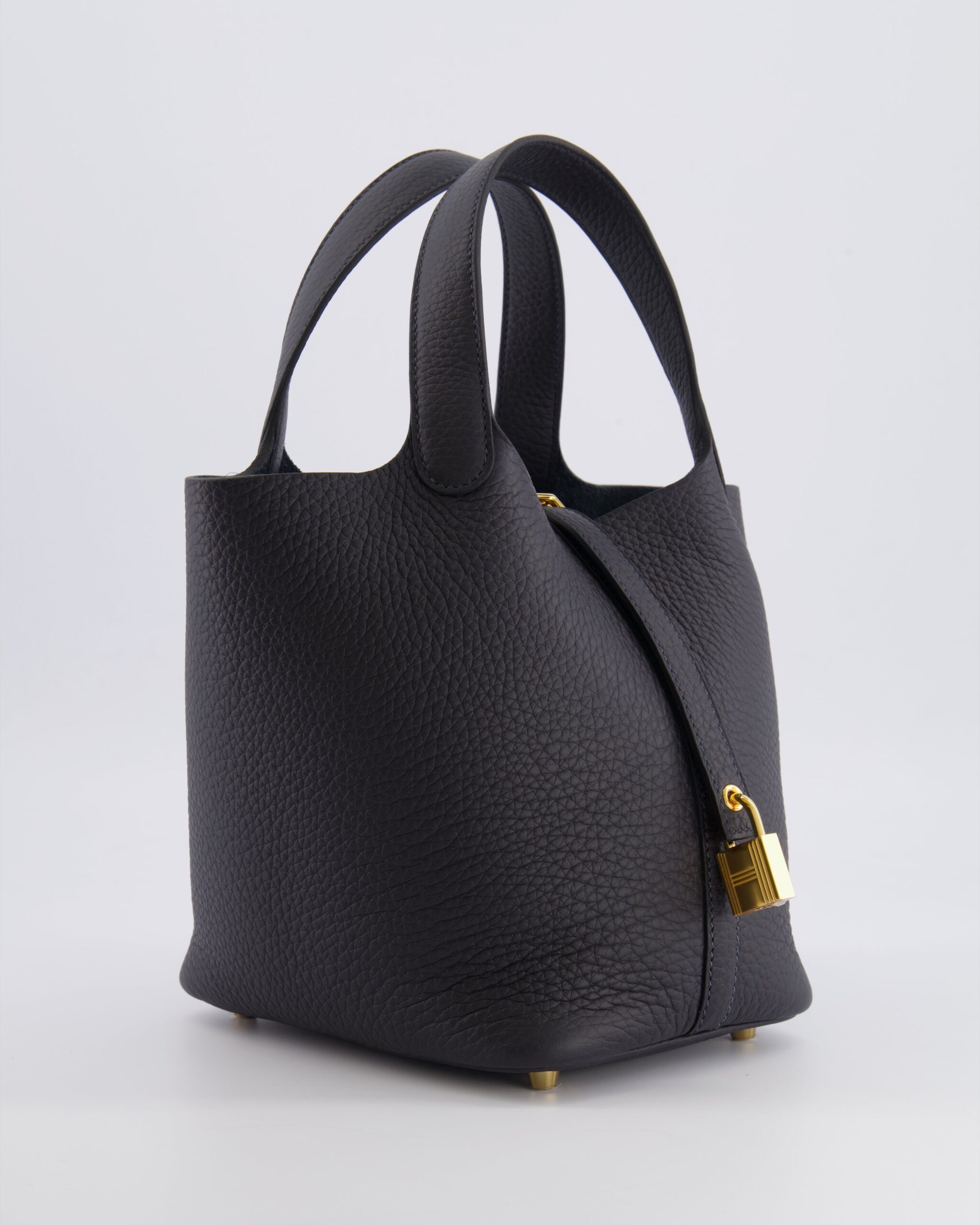 Hermes Picotin Lock 18 Bag in Caban Clemence Leather with Gold Hardware