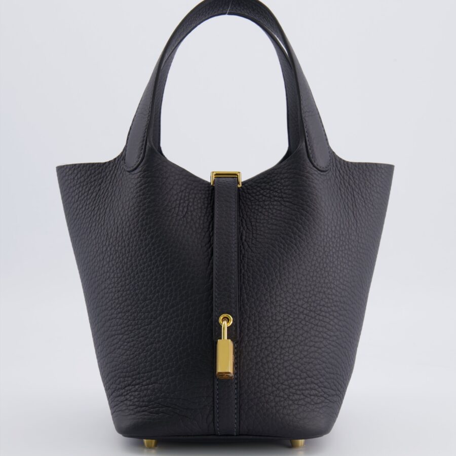 Hermes Picotin Lock 18 Bag in Caban Clemence Leather with Gold Hardware | Studio Nafay