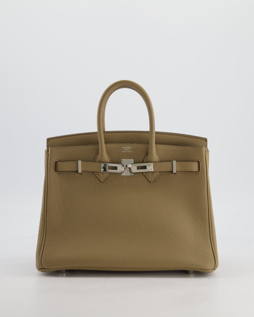 Hermes Birkin 25 Retourne Bag in Beige Marfa Togo Leather with Palladium Hardware - Product Image 2