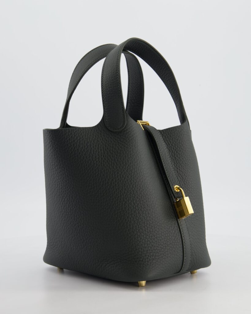 Hermes Picotin Lock 18 Bag in Vert Mangrove Clemence Leather with Permabrass Hardware - Product Image 2