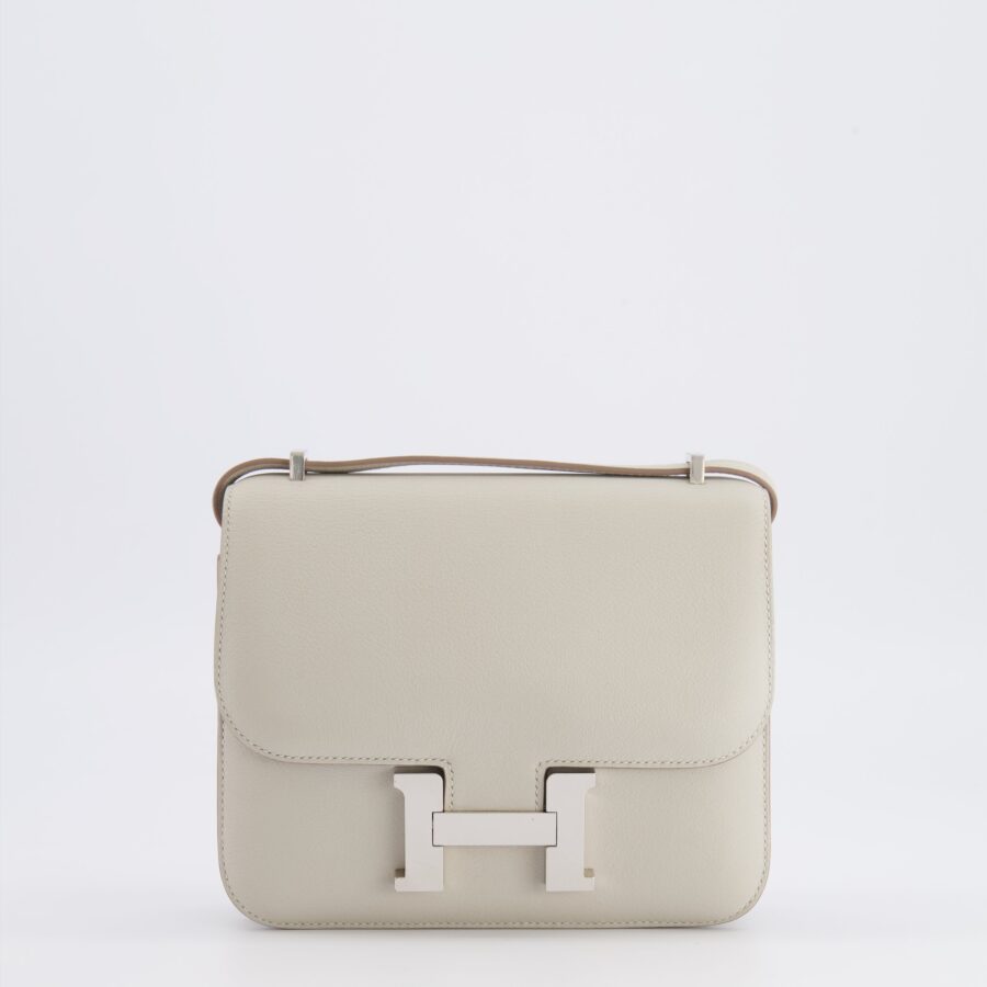 Hermes Constance III 18 Bag in Gris Perle Evercolor Leather with Palladium Hardware | Studio Nafay