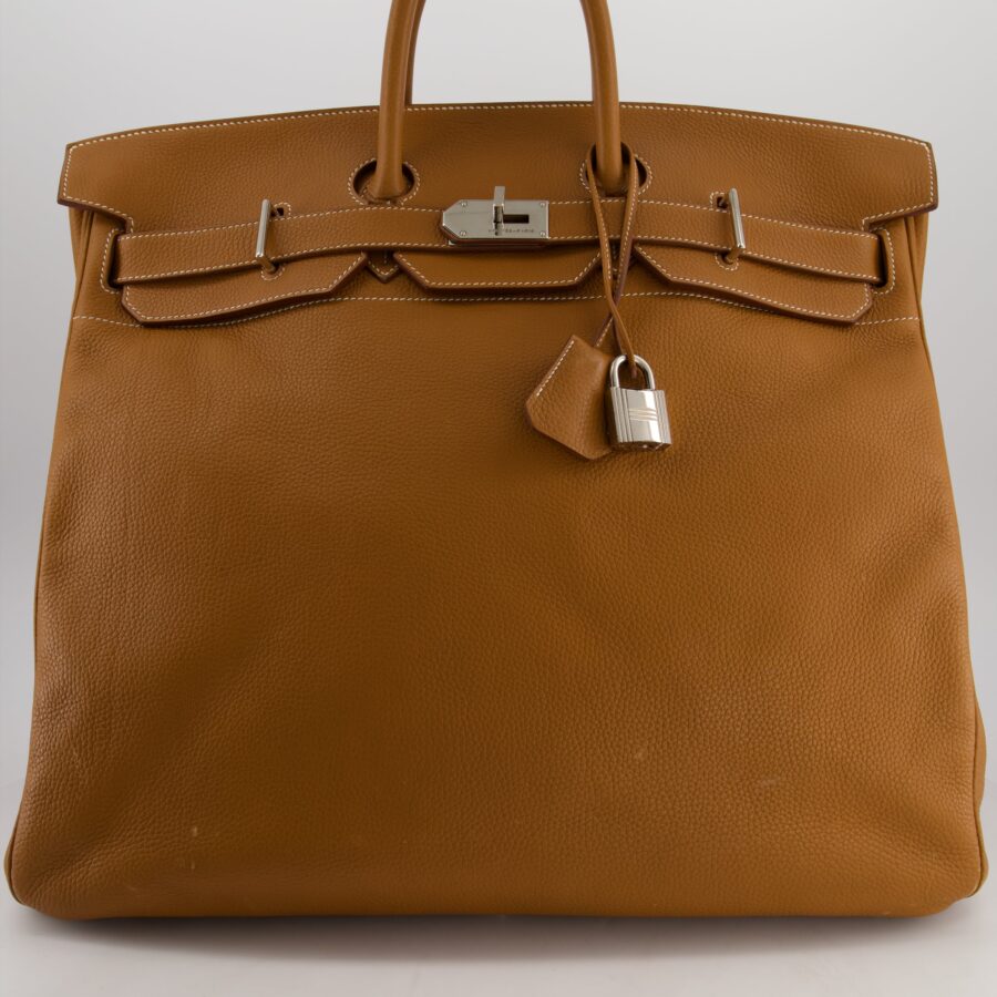 Hermes Haut à Courroies HAC 40 Bag in Gold Togo Leather with Palladium Hardware | Studio Nafay