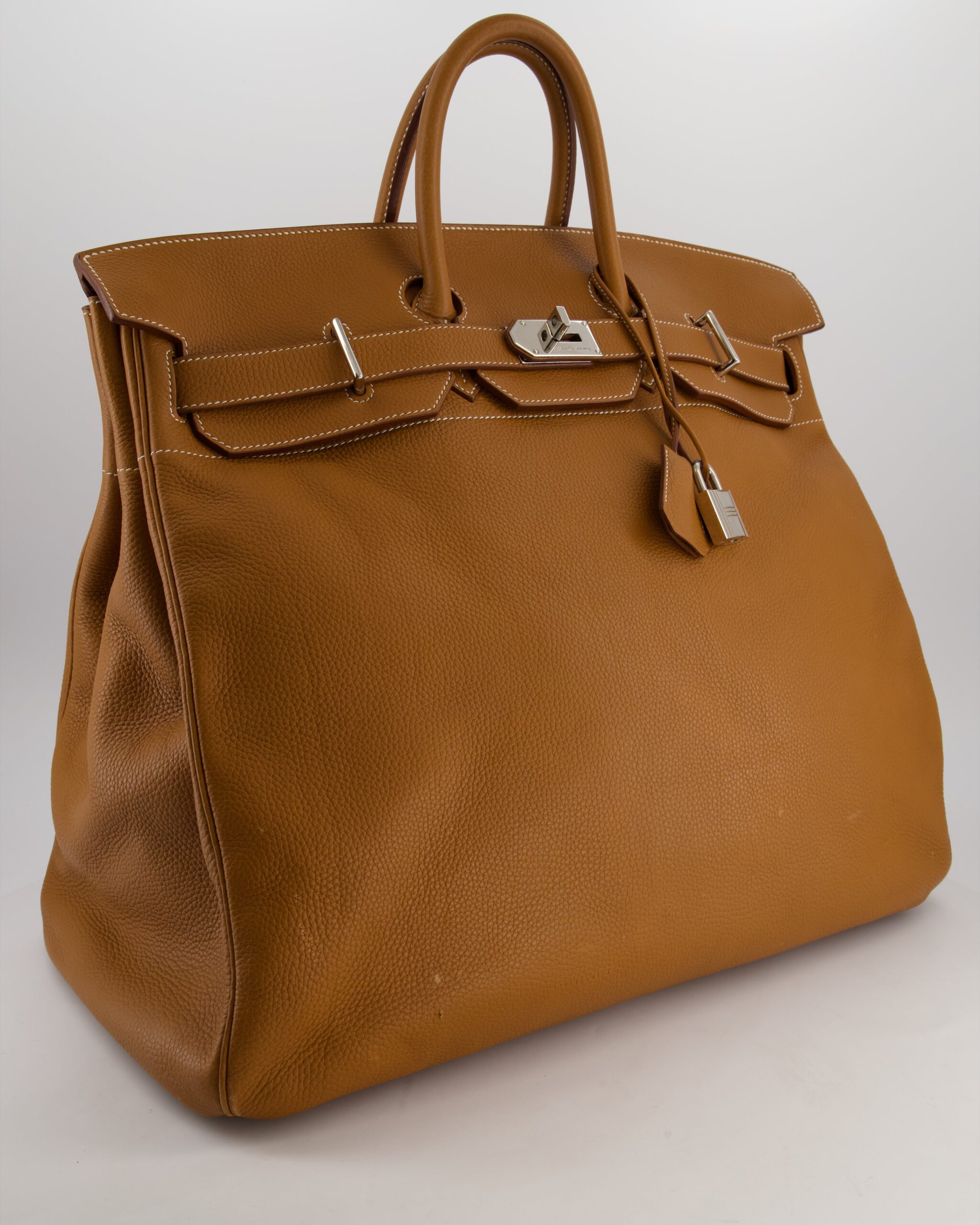 Hermes Haut à Courroies HAC 40 Bag in Gold Togo Leather with Palladium Hardware