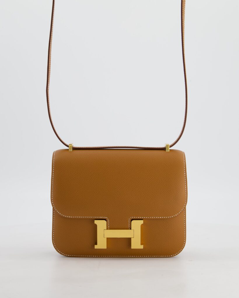 Hermes Mini Constance III Miroir 18 Bag in Gold Epsom Leather with Gold Hardware - Product Image 2