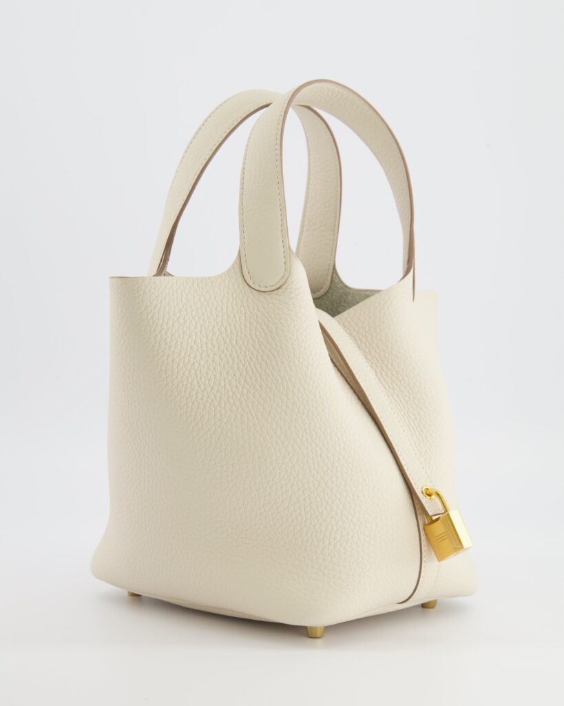 *RARE* Hermes Picotin Lock 18 Bag in Craie Clemence Leather with Gold Hardware - Product Image 2