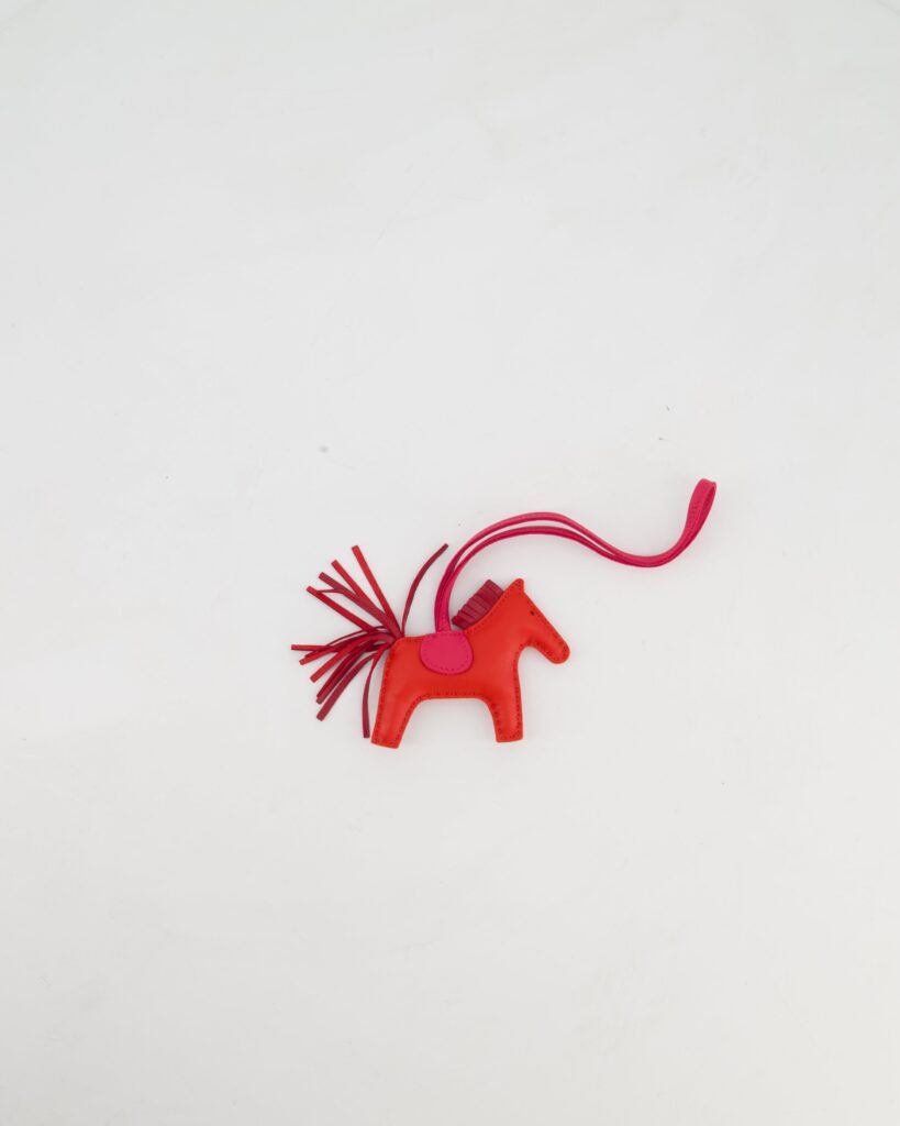 Hermes Rose Jaipur Rodeo in Leather PM Rodeo Bag Charm - Product Image 2