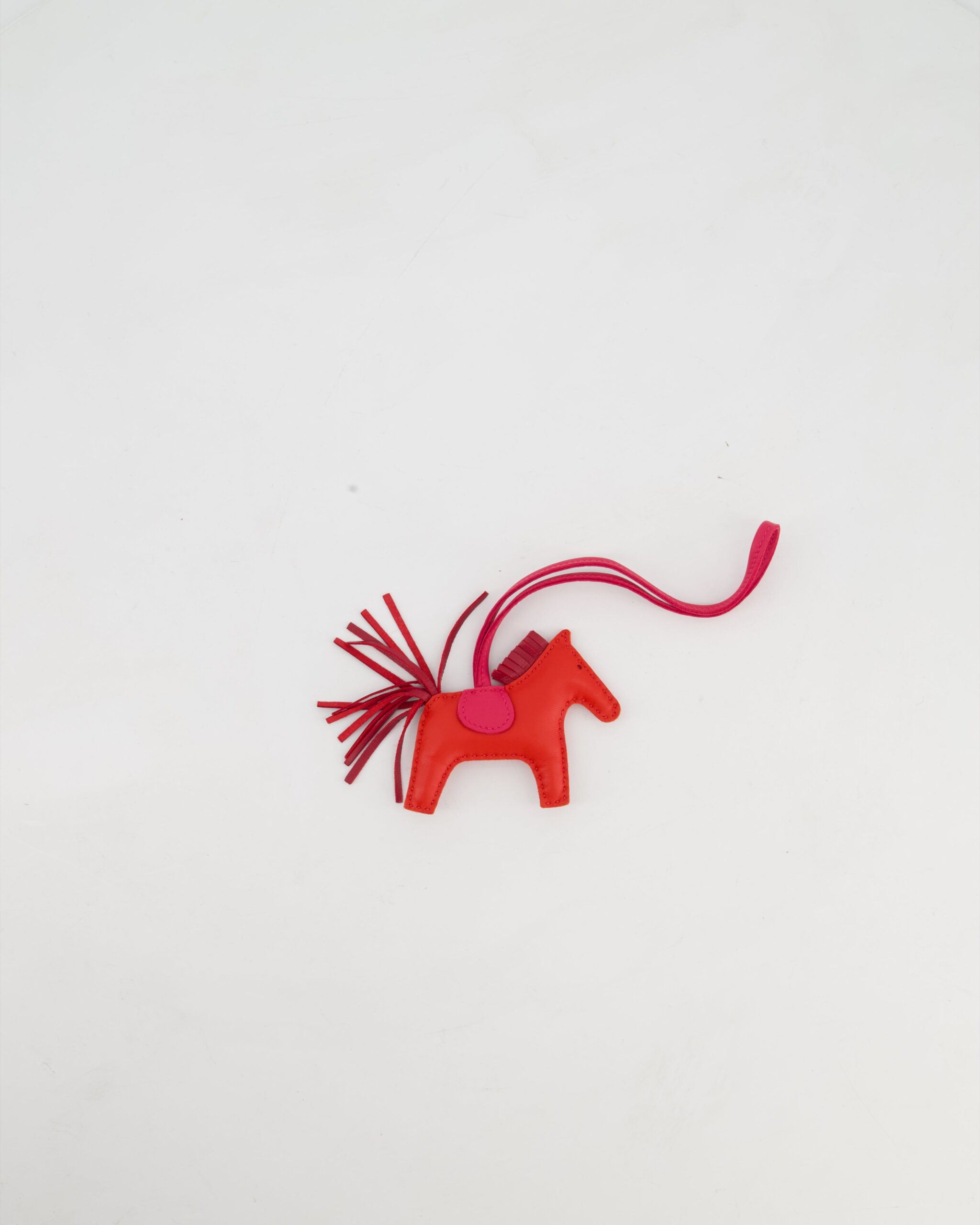 Hermes Rose Jaipur Rodeo in Leather PM Rodeo Bag Charm