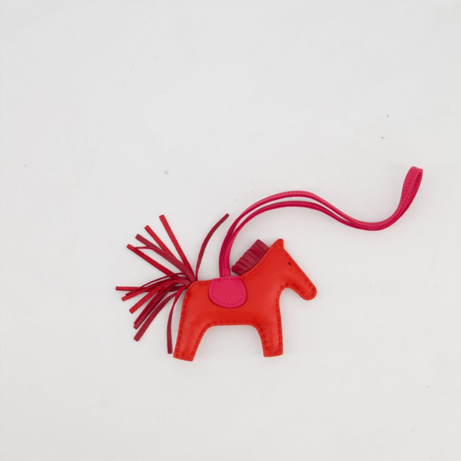 Hermes Rose Jaipur Rodeo in Leather PM Rodeo Bag Charm | Studio Nafay