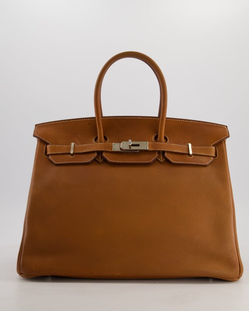*RARE* Hermes Birkin 35 Retourne Bag in Fauve Barenia Faubourg Leather with Palladium Hardware - Product Image 2