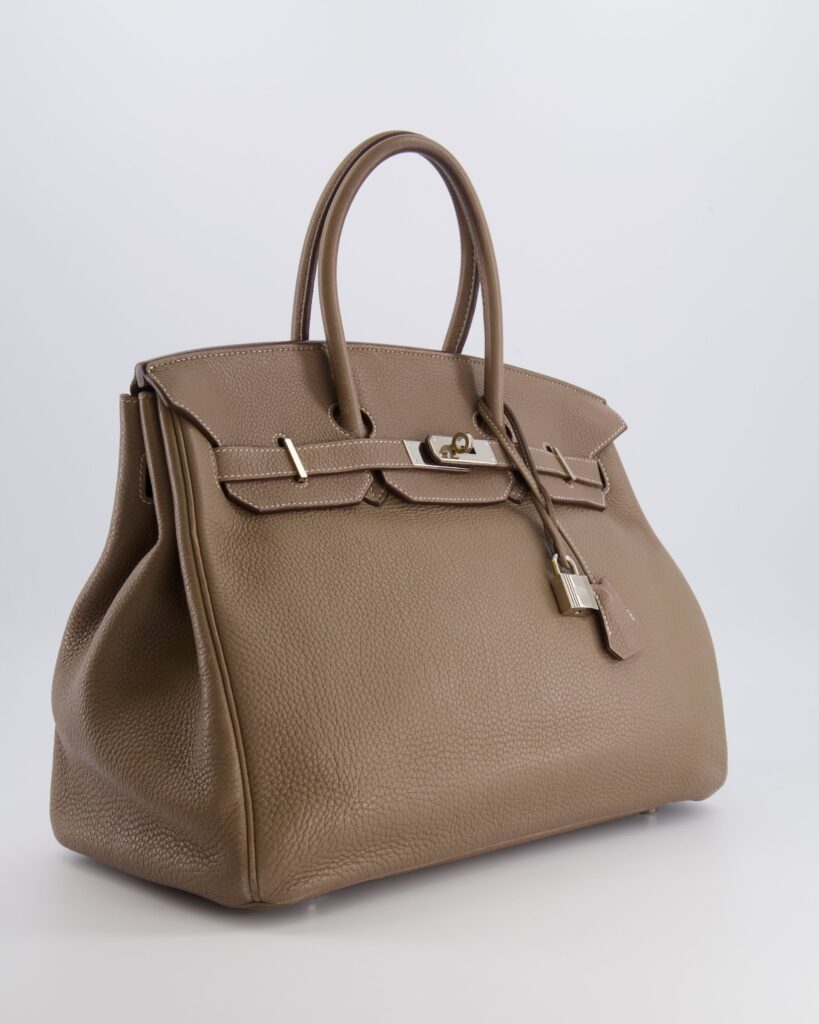 Hermes Birkin 35 Bag in Etoupe Togo Leather with Palladium Hardware - Product Image 2