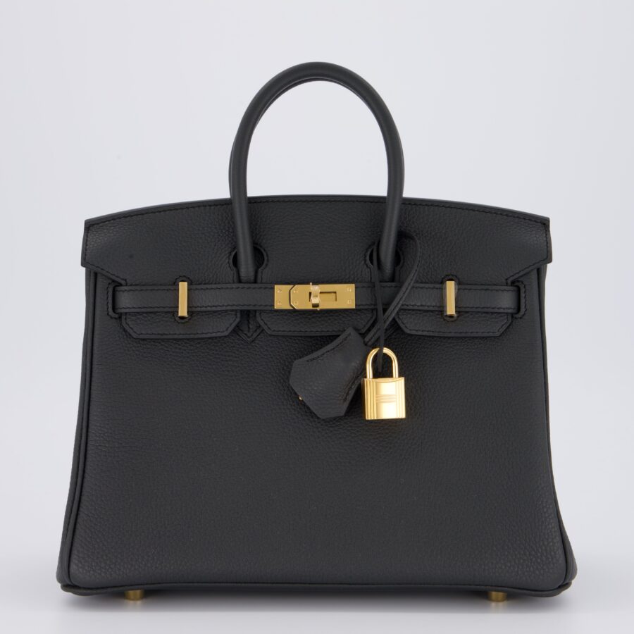 *HOT* Hermes Birkin 25 Retourne Bag in Plomb Togo Leather with Gold Hardware | Studio Nafay
