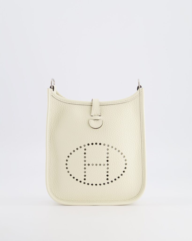 Hermes Mini Evelyne Amazone Bag in Cream Clemence Leather with Palladium Hardware - Product Image 2