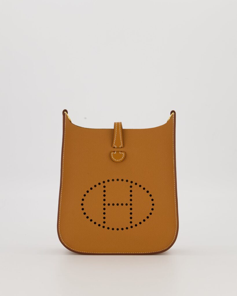 Hermes Gold Mini Evelyne Sellier Bag in Epsom Leather with Gold Hardware - Product Image 2