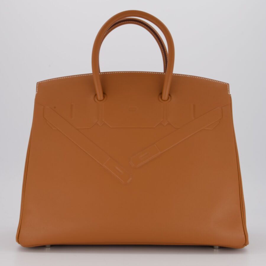 Hermes Birkin 35 Shadow in Gold Swift Leather and Palladium Hardware | Studio Nafay
