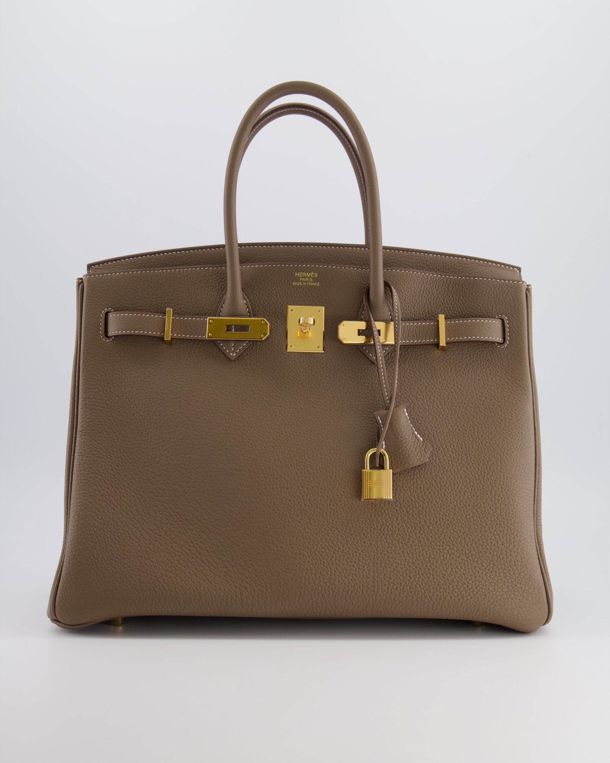 *RARE* Hermes Birkin 35 Bag in Etoupe Togo Leather with Gold Hardware