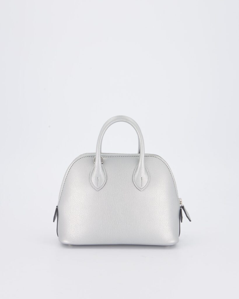 *HOT* Hermes Mini Bolide Bag in Argent Chevre Chamkila Leather with Palladium Hardware - Product Image 2