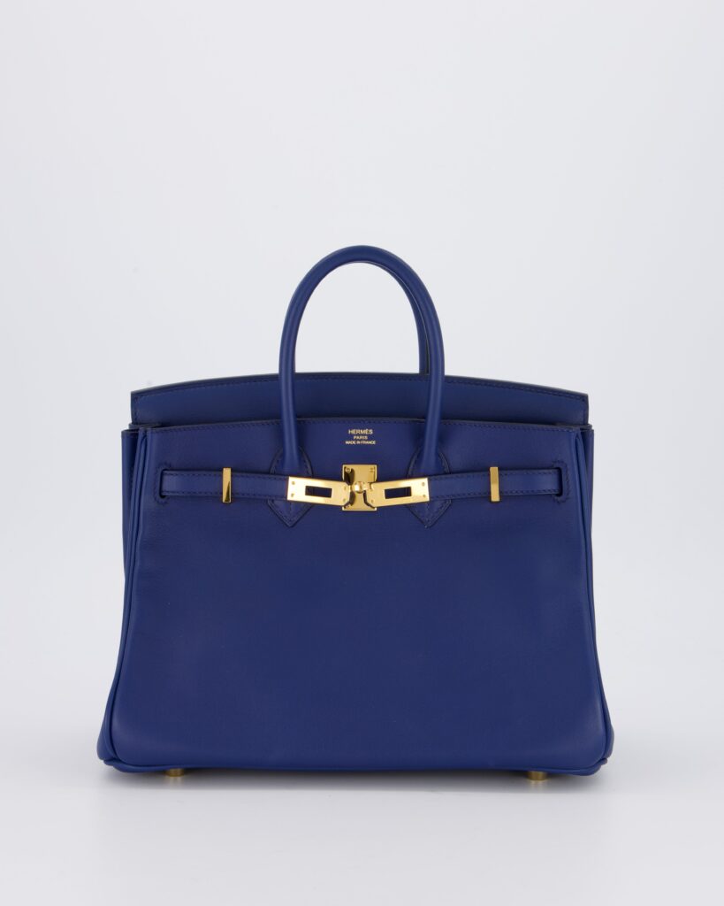 Hermes Birkin 25 Retourne Bag in Bleu Saphir Swift Leather with Gold Hardware - Product Image 2