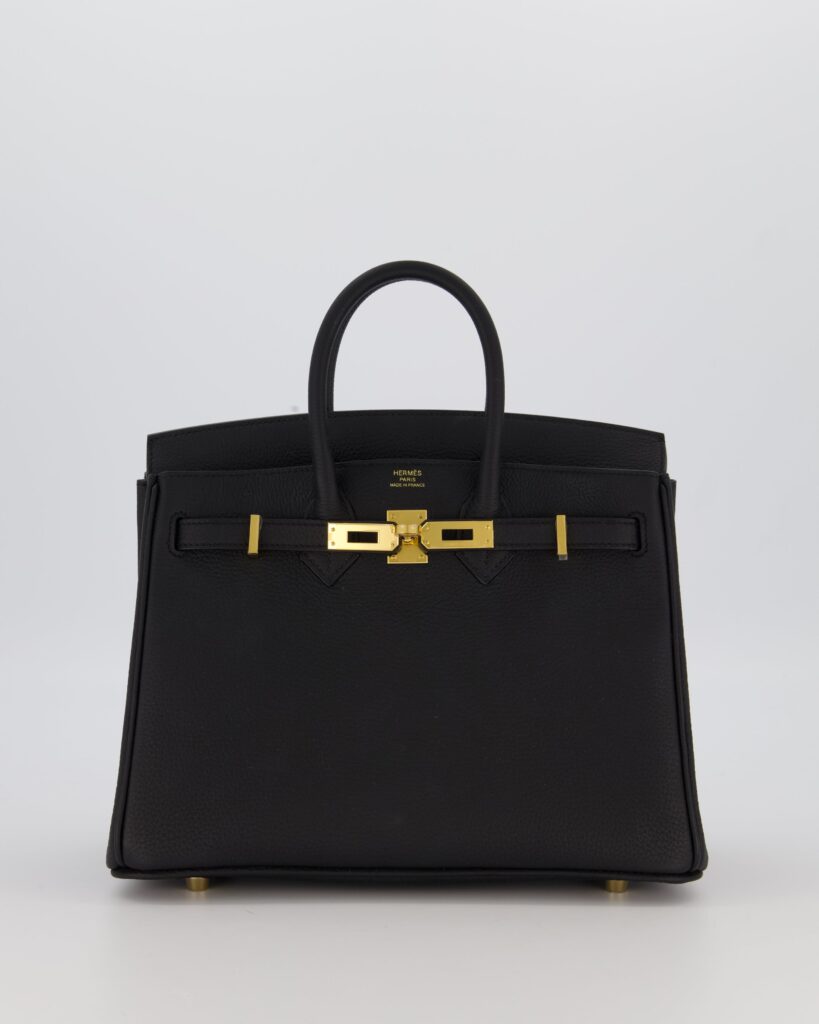 *RARE* Hermes Birkin 25 Retourne Bag in Noir Togo Leather with Gold Hardware - Product Image 2
