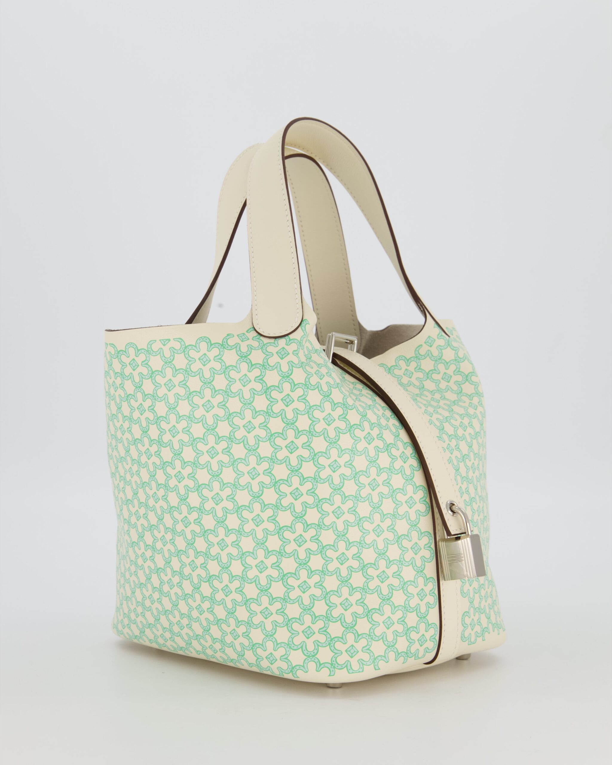 Hermes Picotin 18 Lucky Daisy Bag in Nata Swift Leather with Palladium Hardware