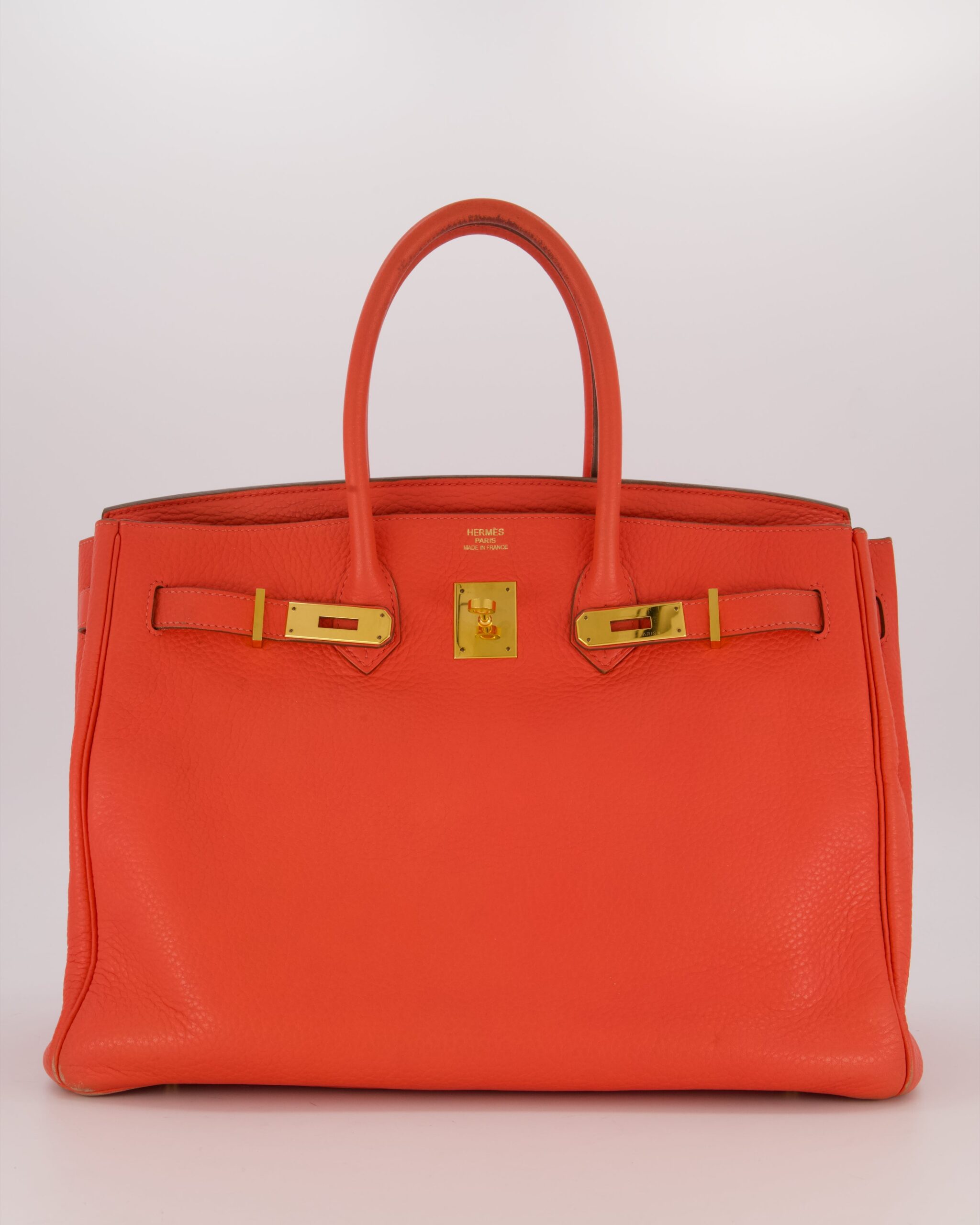 Hermes Birkin Retourne 35 Bag in Rose Jaipur Togo Leather with Gold Hardware