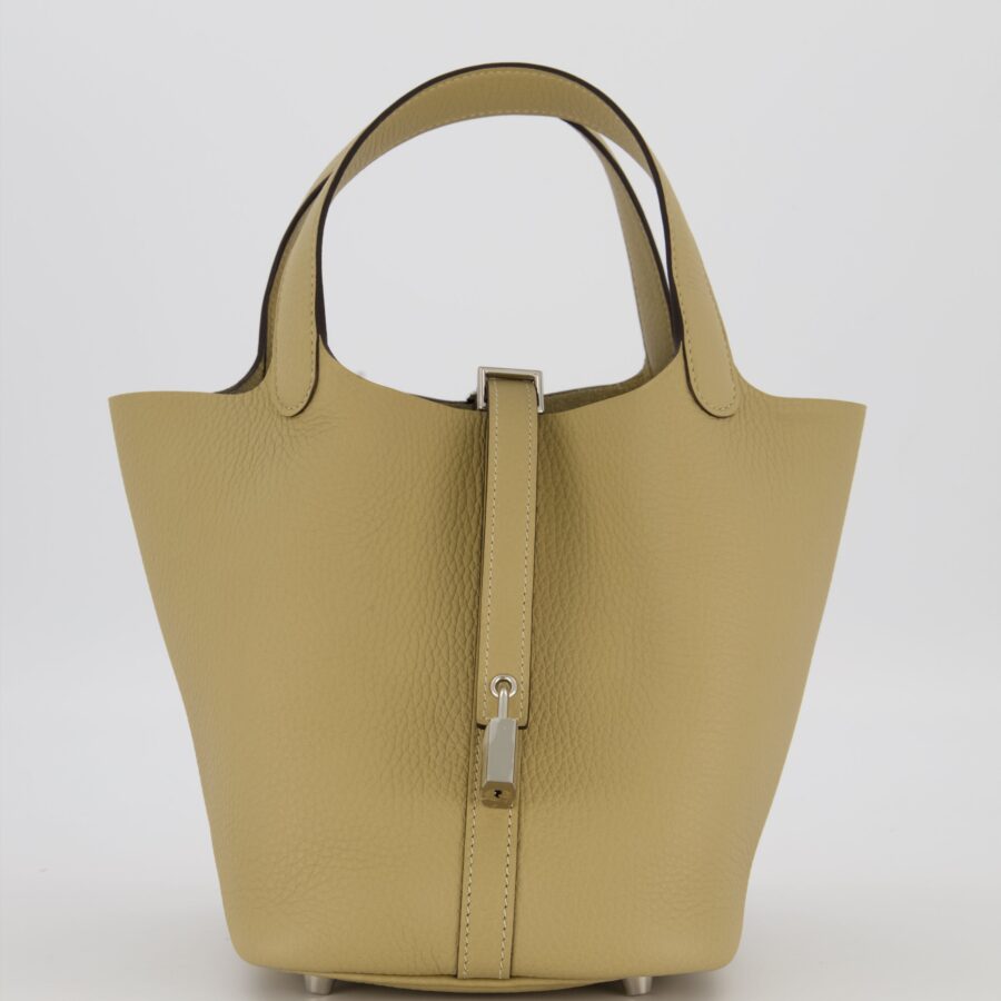 *HOT COLOUR* Hermes Picotin Lock Bag 18cm in Trench Clemence Leather with Palladium Hardware | Studio Nafay