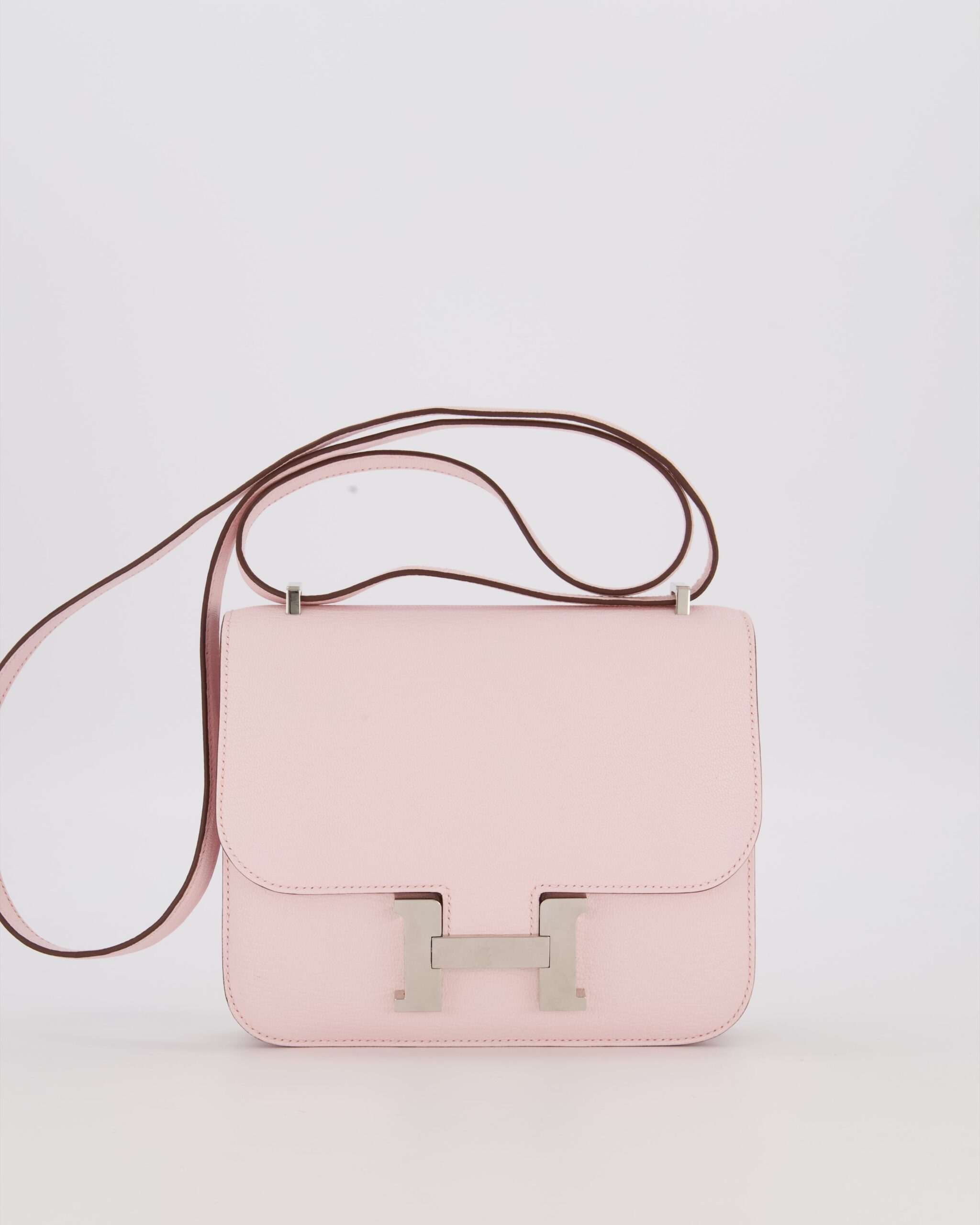 Hermes Constance III 18 Miroir Bag in Rose Darling Chevrè Mysore Leather with Palladium Permabrass Hardware