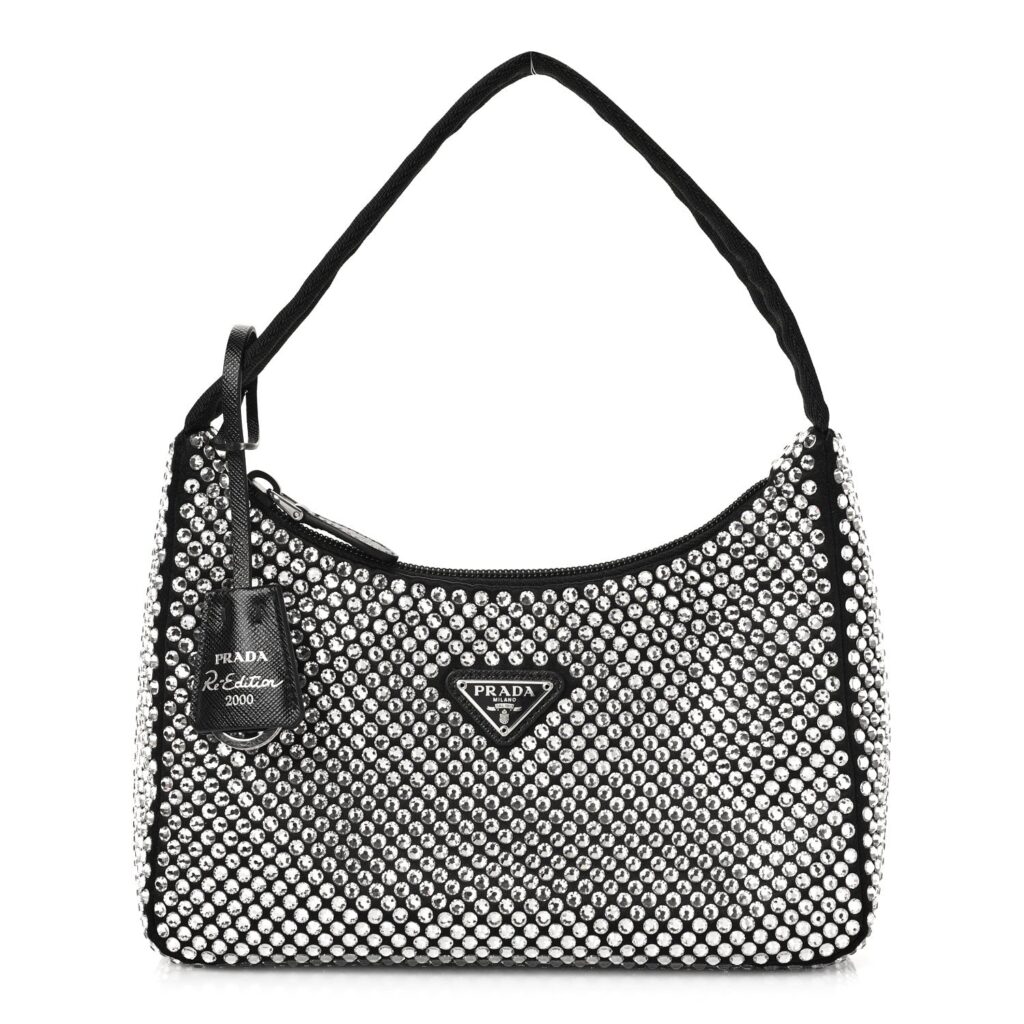 PRADA SATIN CRYSTAL EMBLISHED RE-EDITION HANDBAG - Product Image 2