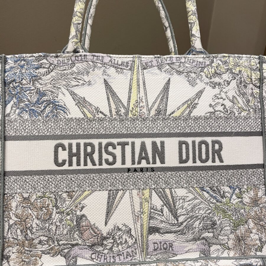 Dior Reve d'Infini Book Tote Ivory / Multicolor Embroidery | Studio Nafay
