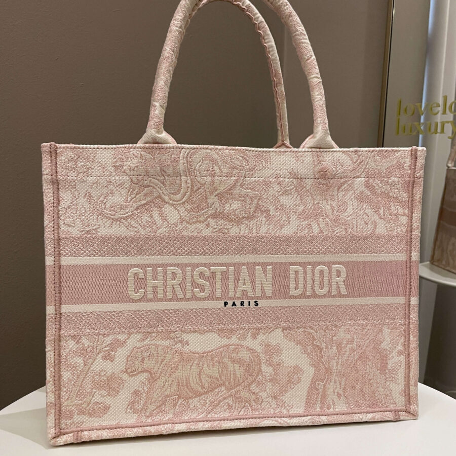 Dior Toile De Jouy Book Tote Pink Embroidery | Studio Nafay