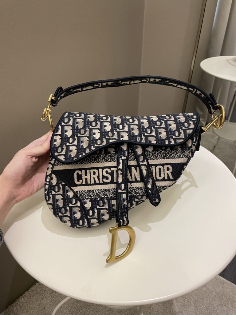 Dior Saddle Bag Blue Oblique Canvas - Product Image 2