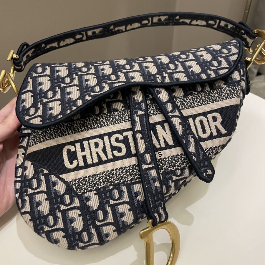 Dior Saddle Bag Blue Oblique Canvas | Studio Nafay