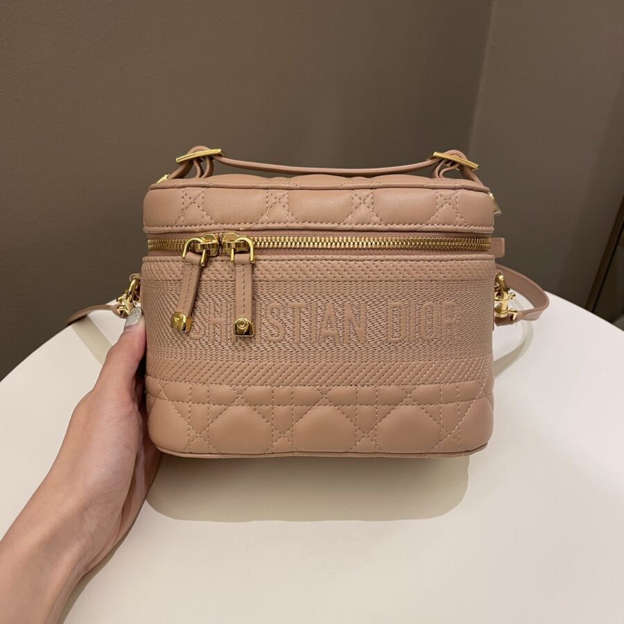 Dior Lady Dior Cannage Travel Vanity Rose Nude | Studio Nafay