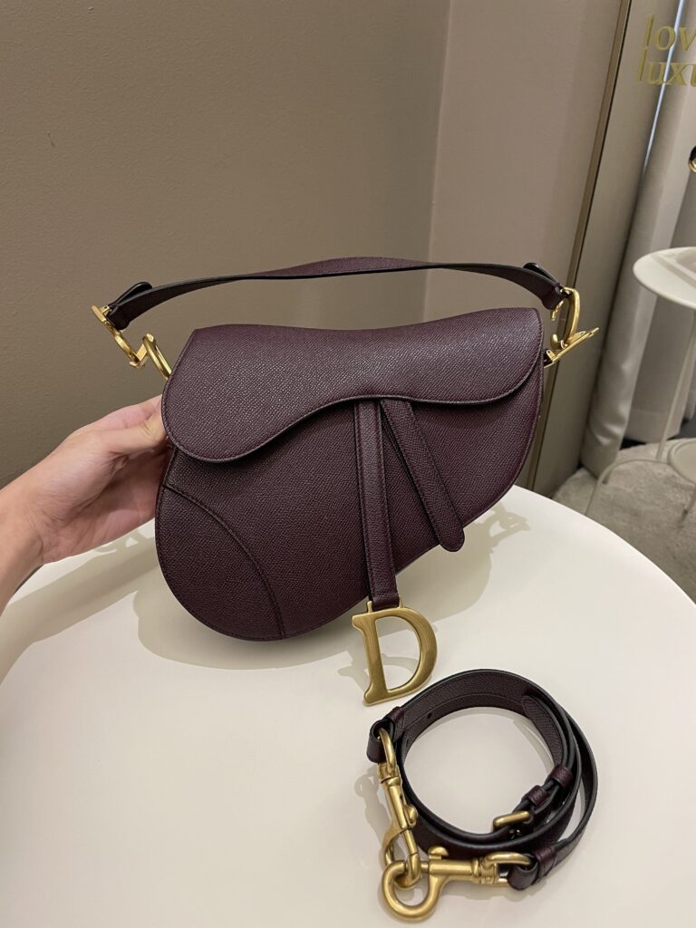 Dior Saddle Bag Amaranth Grained Calfskin - Product Image 2