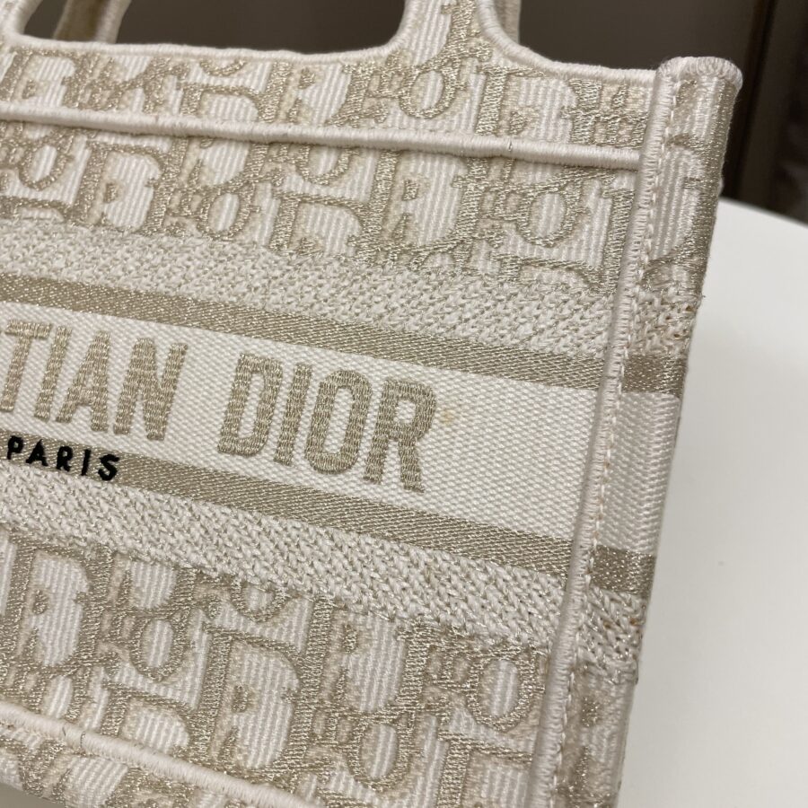 Dior Mini Book Tote Gold Oblique | Studio Nafay