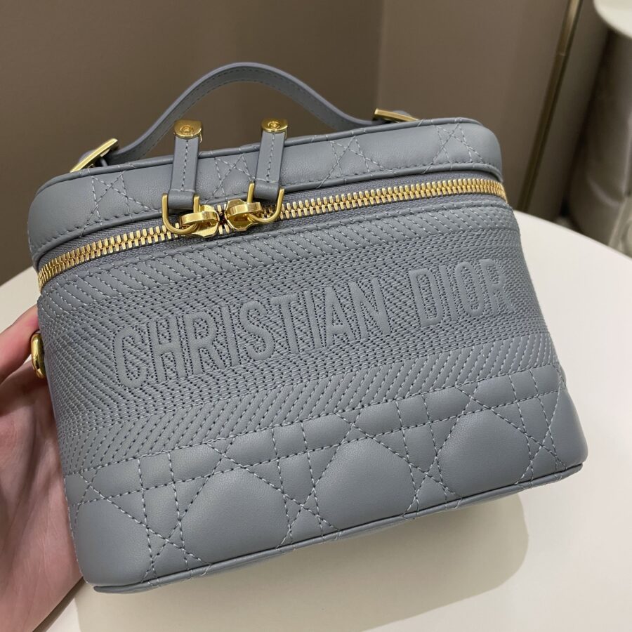 Dior Lady Dior Cannage Travel Vanity Cloud Blue | Studio Nafay