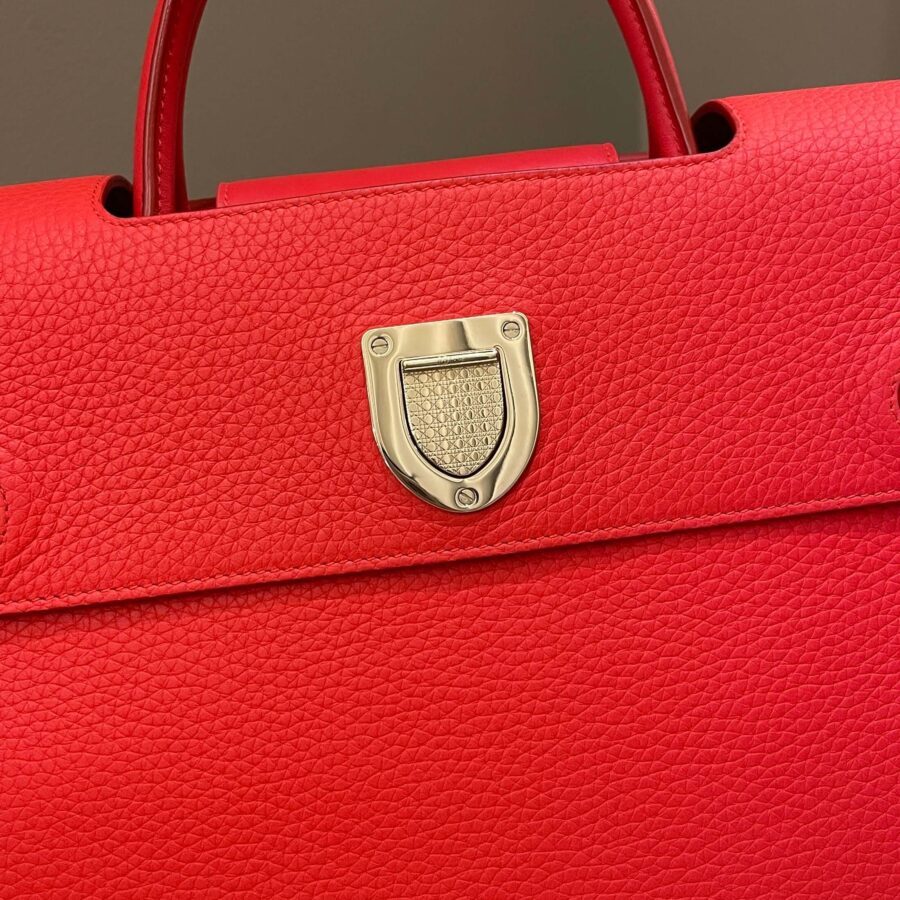 Dior Diorever Tote bag Red Grainy Leather | Studio Nafay