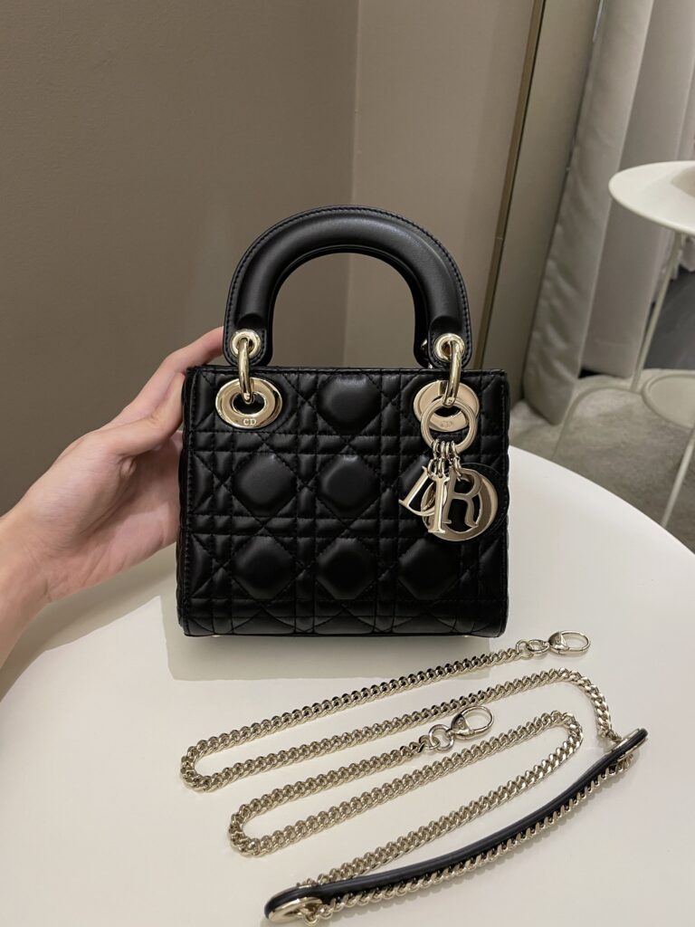 Dior Lady Dior Mini Black Lambskin - Product Image 2