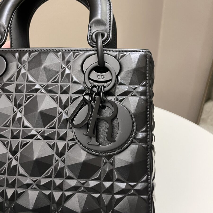 Dior My ABC Lady Dior Black Cannage Calfskin Diamond Motif | Studio Nafay