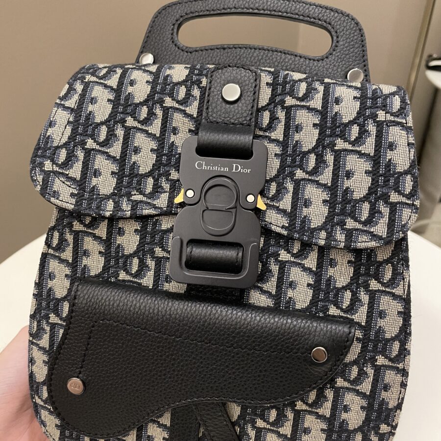Dior Mini Gallop Sling Bag Blue Oblique | Studio Nafay