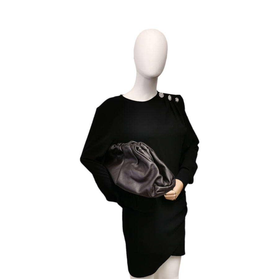 Bottega Veneta The Pouch Clutch Dark Brown | Studio Nafay