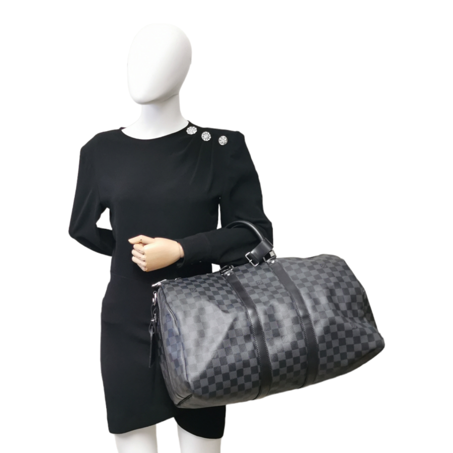 Louis Vuitton Keepall Bandoulière 55 Damier Graphite Canvas | Studio Nafay